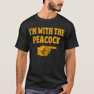 Ik ben met de pauw grappig koppel Halloween T-shirt