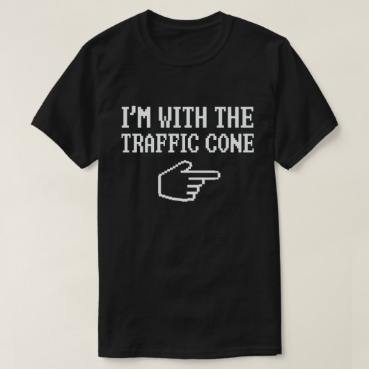 Ik ben met de verkeerskone Funny Matching Hallowee T-shirt (Design voorkant)