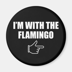 Ik ben met Flamingo Halloween Kostuum Matching Fla Magneet