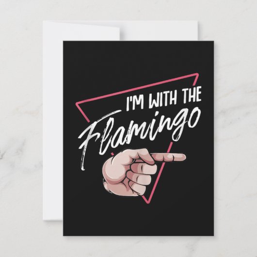 Ik ben met Flamingo Halloween Matching Couple Cost Kaart (Voorkant)