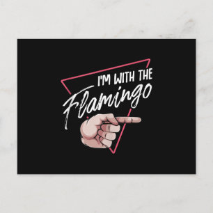 Ik ben met Flamingo Halloween Matching Paar Kostuu Feestdagenkaart