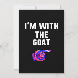 Ik ben met geitenstropdas Dye Halloween bijpassend Save The Date