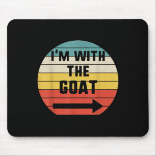 Ik ben met Goat Halloween Matching Couple Costume Muismat