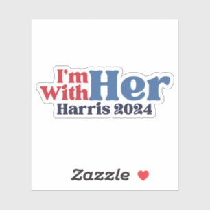 Ik ben met haar Kamala Harris 2024 Vinyl Sticker
