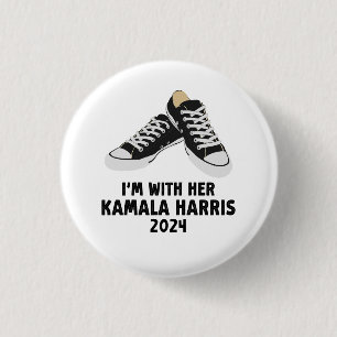 Ik ben met haar Kamala Harris steun Kamala Harris Ronde Button 3,2 Cm