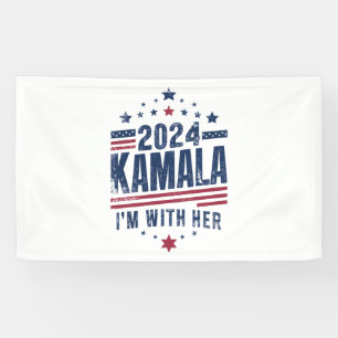 Ik ben met haar Kamala stem voor 2024 Kamala-Harri Spandoek