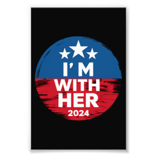 Ik ben met haar Kamala stem voor 2024 President Ka Foto Afdruk