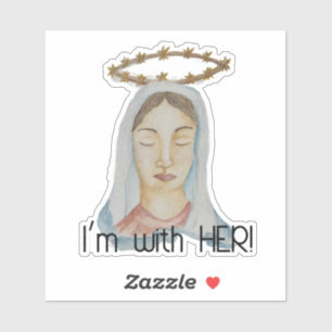 Ik ben met haar - Maria, ontwarster van knopen sti Sticker