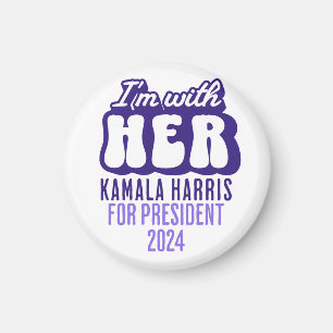 Ik ben met haar tekst Kamala Harris voor President Magneet