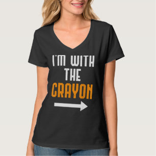 Ik ben met het Crayon Shirt kostuum Funny Hallowee
