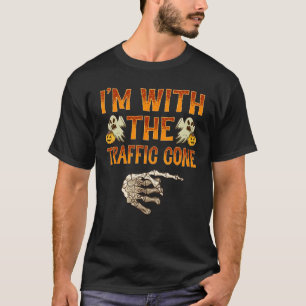Ik ben met het Traffic Cone Shirt kostuum Hallowee