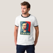 ik ben met hillary poster - - t-shirt (Voorkant volledig)