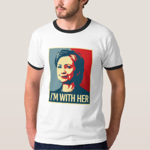 ik ben met hillary poster - -  t-shirt