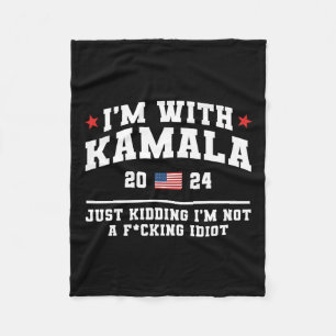 Ik ben met Kamala bezig om een grappige stem te ge Fleece Deken