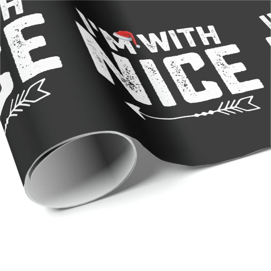 Ik ben met mooie bijpassende kerstkoppels familie cadeaupapier (Rol Hoek)