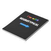 Ik ben met neurotypische Funny Autism T-Shirt Notitieblok (Gedraaid)
