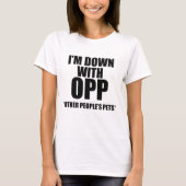 IK BEN MET OPP ANDERE MENSEN PETS T-SHIRT (Voorkant)