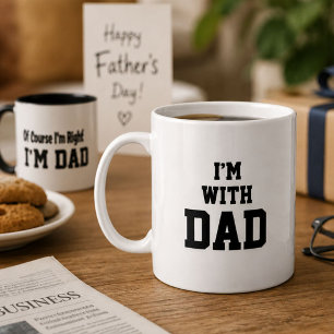 Ik ben met papa grappige Vaderdag cadeau mok
