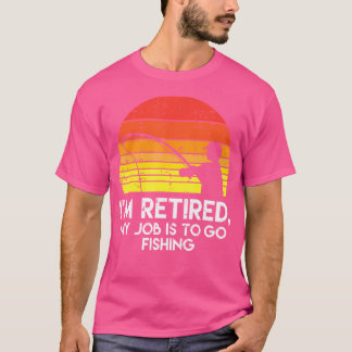 Ik ben met pensioen en mijn werk is om Sunset Retr T-shirt