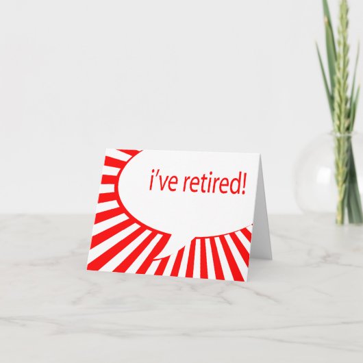 Ik ben met pensioen. (komische bel) kaart (Voorkant)