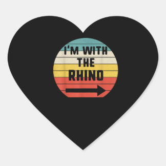 Ik ben met Rhino Halloween die koppel kostuum aanp Hart Sticker