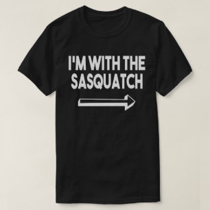 Ik ben met sasquatch Matching Costume Halloween T-shirt