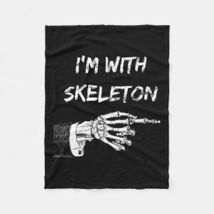 Ik ben met Skeleton Halloween bijpassende kostuum Fleece Deken