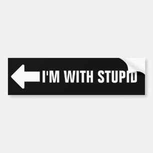 Ik ben met stommerd bumpersticker