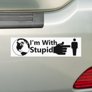 Ik ben met stommerd De aarde redden Bumpersticker