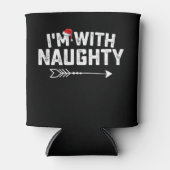 Ik ben met stoute bijpassende kerstkoppels blikjeskoeler (Voorkant)