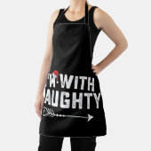 Ik ben met stoute bijpassende kerstkoppels schort (Insitu)