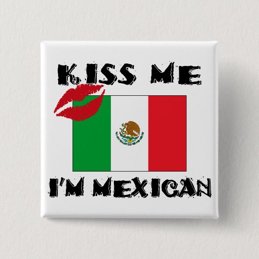 Ik ben Mexicaans. Vierkante Button 5,1 Cm (Voorkant)