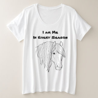 Ik ben mezelf in elk seizoen grote maat t-shirt