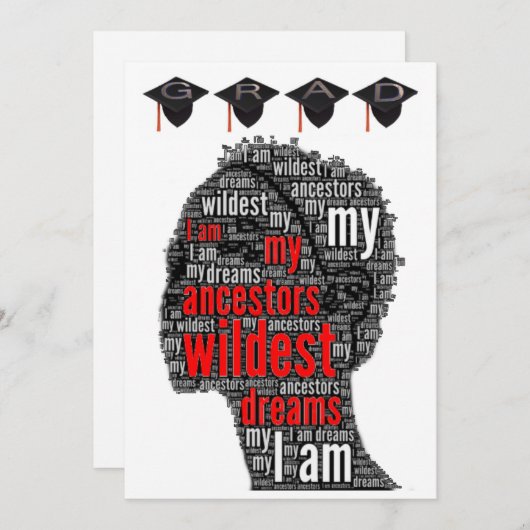 Ik ben mijn ancestoren Wildest Dreams Custom Afstu Feestdagenkaart (Voorkant / Achterkant)