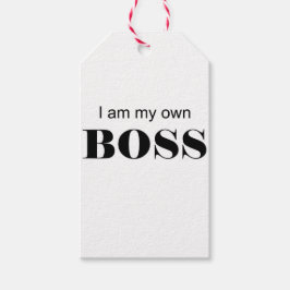 Ik ben mijn eigen baas! cadeaulabel
