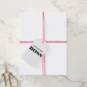 Ik ben mijn eigen baas! cadeaulabel (Met Touw)