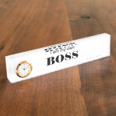 Ik ben mijn eigen baas! naambordje (Zijkant)