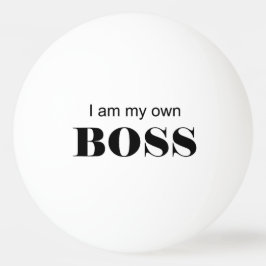 Ik ben mijn eigen baas! pingpongballen