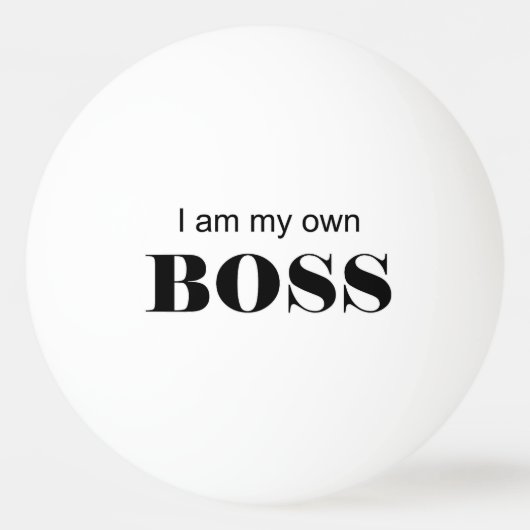Ik ben mijn eigen baas! pingpongballen (Voorkant)