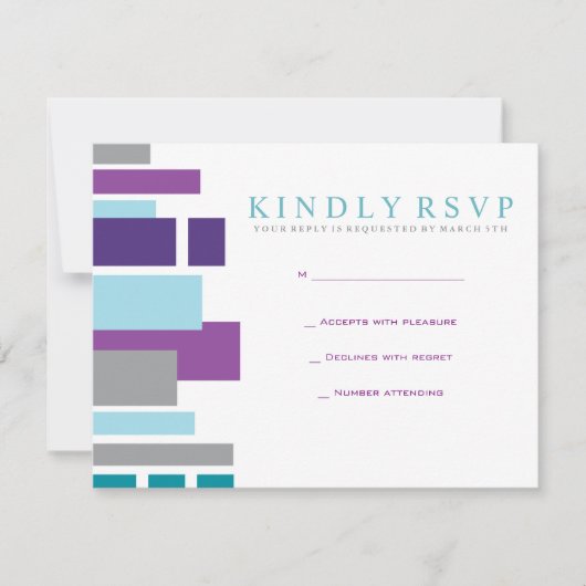 IK BEN MIJN GELIEFDE bruiloft uitnodiging antwoord (Voorkant)