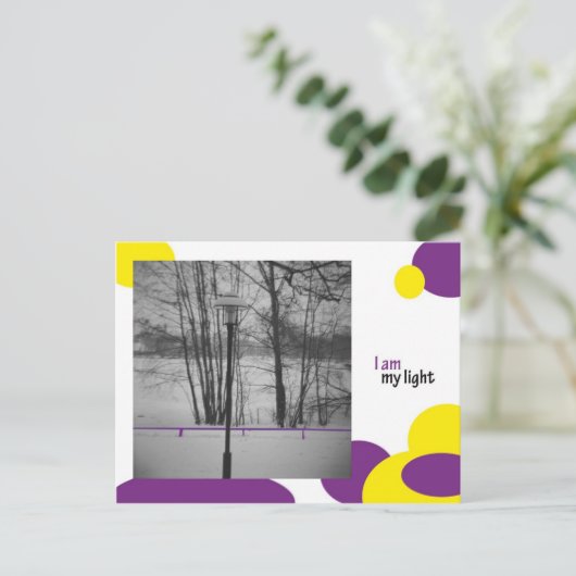 Ik ben mijn licht briefkaart (Staand voorkant)