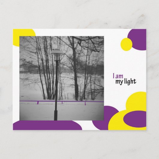 Ik ben mijn licht briefkaart (Voorkant)