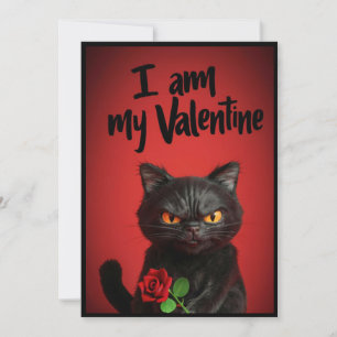 Ik ben mijn Valentijn Black Cat Feestdagenkaart