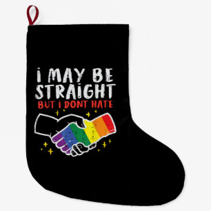 Ik ben misschien hetero, maar ik haat de regenboog grote kerstsok