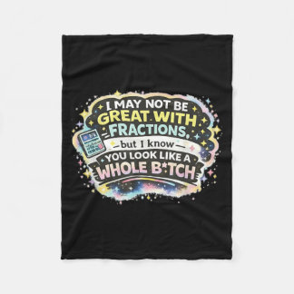 Ik ben misschien niet geweldig met breuken, maar i fleece deken