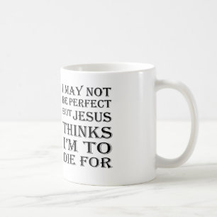 Ik ben misschien niet perfect, maar Jezus-om te st Koffiemok