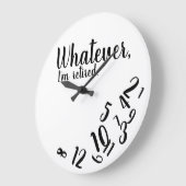 Ik ben moe, grappige pensionering, gewoon wit grote klok (Hoek)