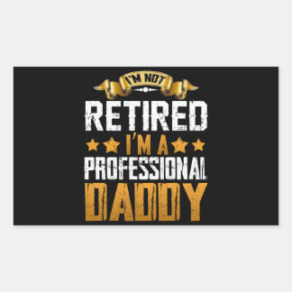 Ik ben moe, ik ben een professionele papa rechthoekige sticker