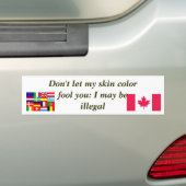 Ik ben mogelijk illegaal bumpersticker (Op auto)