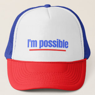 Ik Ben Mogelijk Motivatie Quote Trucker Hoed Pet